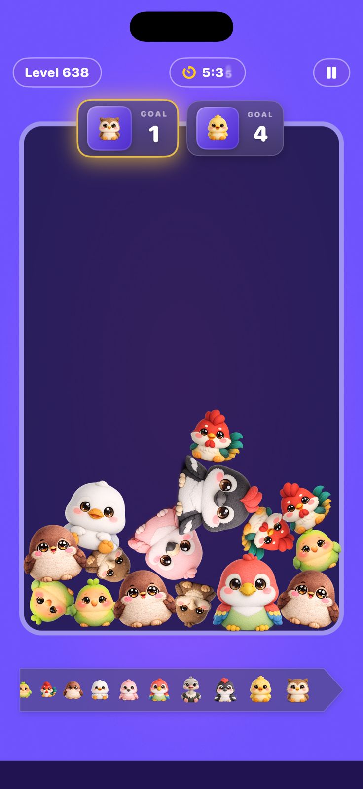 Merging adorable birds against the clock