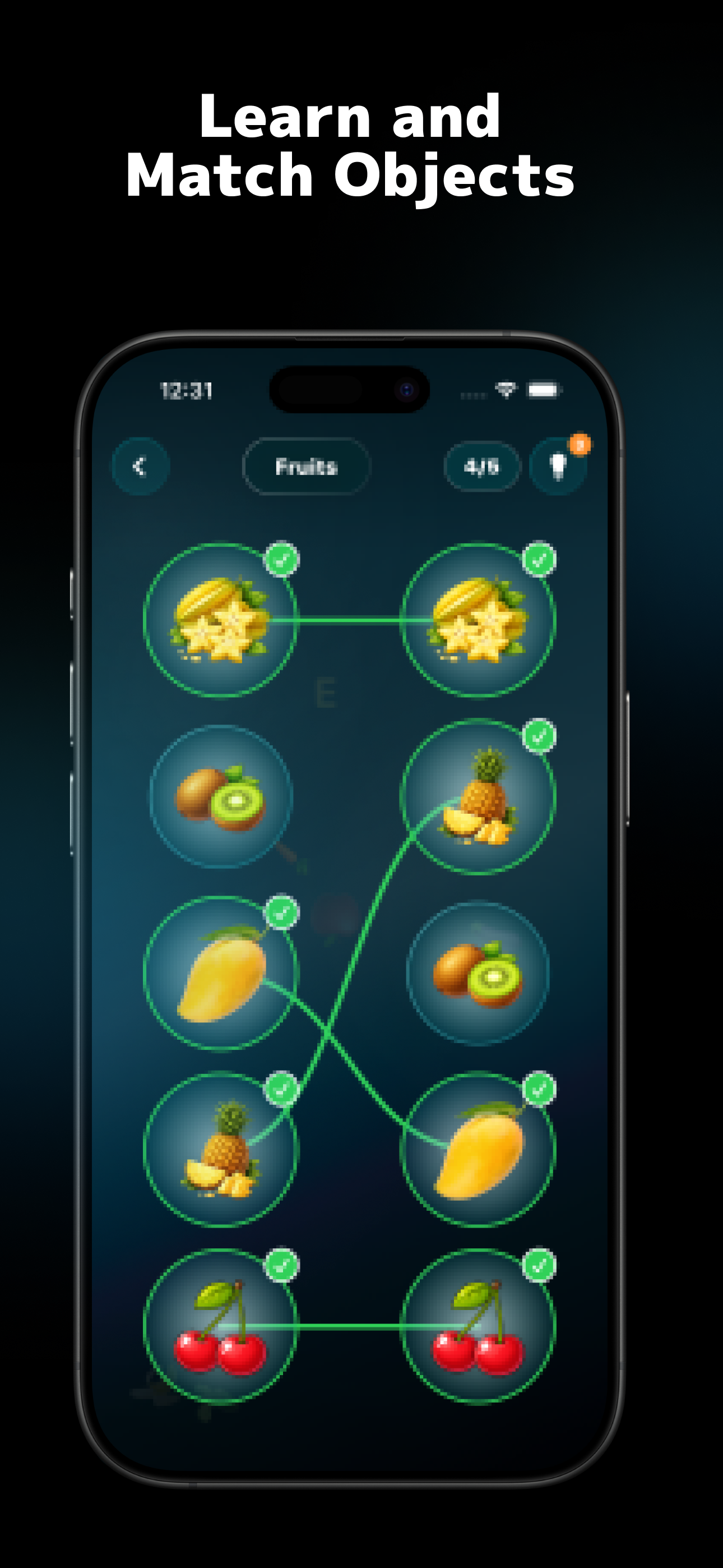Learn and match objects โ drag a line to connect pairs