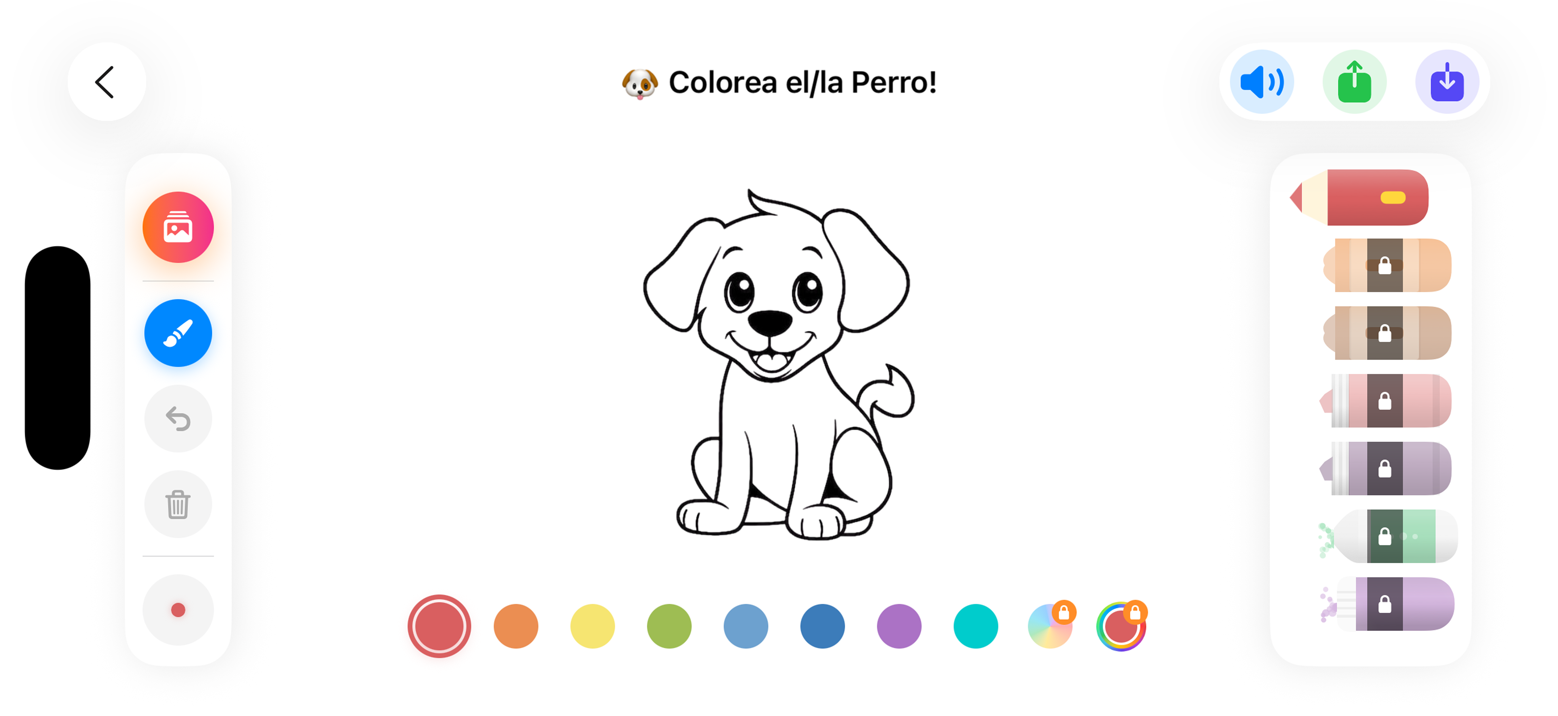 Whiteboard Kids-color fill screen
